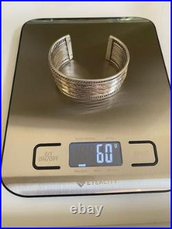 Native American Sterling Silver Cuff Bracelet Elaine Tahe