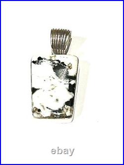 Native American Sterling Silver Handmade Navajo White Buffalo Pendant