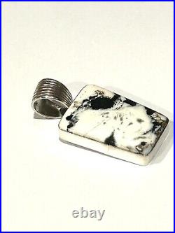 Native American Sterling Silver Handmade Navajo White Buffalo Pendant