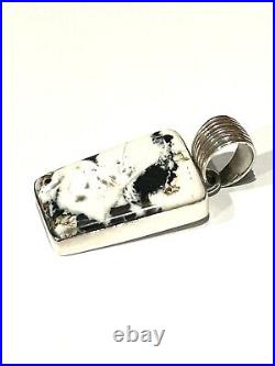 Native American Sterling Silver Handmade Navajo White Buffalo Pendant