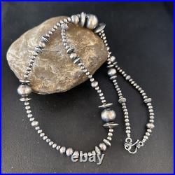 Native American Sterling Silver Navajo Mixed Beads 18 Necklace 92318