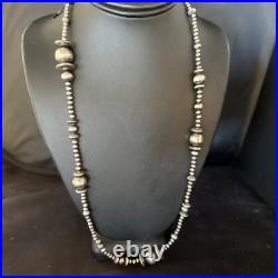 Native American Sterling Silver Navajo Mixed Beads 18 Necklace 92318