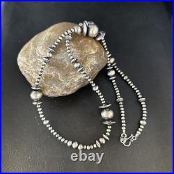 Native American Sterling Silver Navajo Mixed Beads 18 Necklace 92318