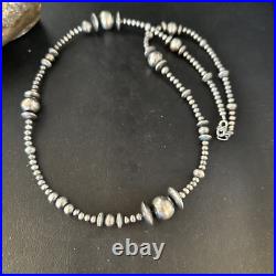 Native American Sterling Silver Navajo Mixed Beads 18 Necklace 92318