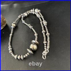 Native American Sterling Silver Navajo Mixed Beads 18 Necklace 92318