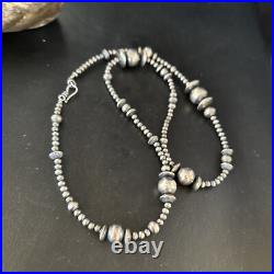 Native American Sterling Silver Navajo Mixed Beads 18 Necklace 92318