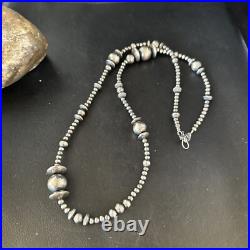 Native American Sterling Silver Navajo Mixed Beads 18 Necklace 92318