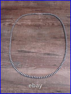 Native American Sterling Silver Navajo Pearl 28 Necklace Jake