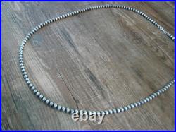 Native American Sterling Silver Navajo Pearl 28 Necklace Jake