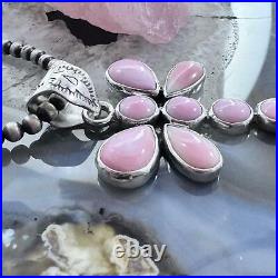 Native American Sterling Silver Pink Conch Dragonfly Pendant For Women