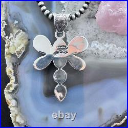 Native American Sterling Silver Pink Conch Dragonfly Pendant For Women