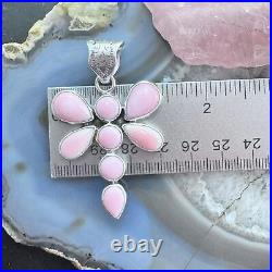 Native American Sterling Silver Pink Conch Dragonfly Pendant For Women