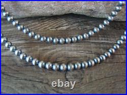 Native American Sterling Silver Round Navajo Pearl 35 Necklace by I. John