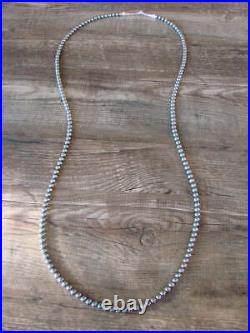 Native American Sterling Silver Round Navajo Pearl 35 Necklace by I. John