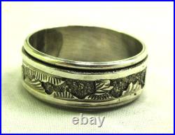 Native American Sterling Silver Spinner Storyteller Ring Size 13 1/2 Signed #125 Native American Sterling Silver Spinner Storyteller Ring Size 13 1/2 Signed #125