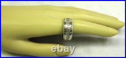 Native American Sterling Silver Spinner Storyteller Ring Size 13 1/2 Signed #125
