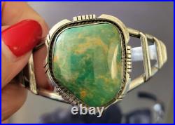 Native American Sterling Silver Turquoise Bracelet