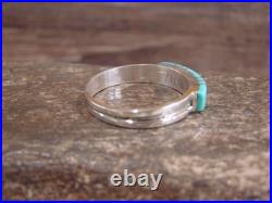 Native American Sterling Silver & Turquoise Inlay Ring Size 10 Kallestewa
