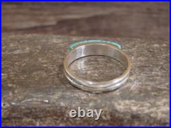 Native American Sterling Silver & Turquoise Inlay Ring Size 10 Kallestewa