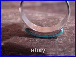 Native American Sterling Silver & Turquoise Inlay Ring Size 10 Kallestewa Native American Sterling Silver & Turquoise Inlay Ring Size 10 Kallestewa
