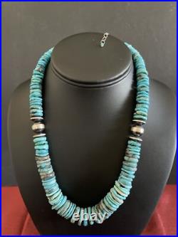 Native American Sterling Silver Turquoise Necklace
