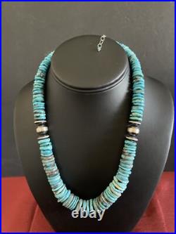 Native American Sterling Silver Turquoise Necklace