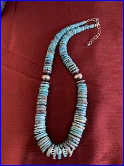 Native American Sterling Silver Turquoise Necklace