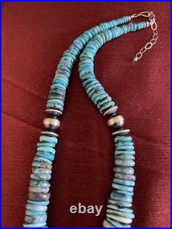 Native American Sterling Silver Turquoise Necklace