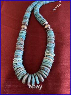 Native American Sterling Silver Turquoise Necklace