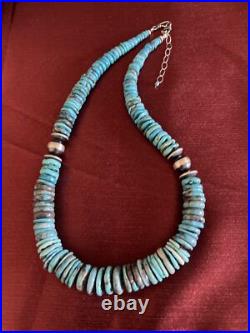Native American Sterling Silver Turquoise Necklace