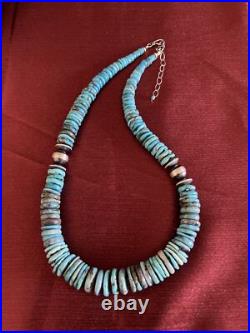 Native American Sterling Silver Turquoise Necklace