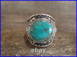 Native American Sterling Silver & Turquoise Ring Lee Size 13