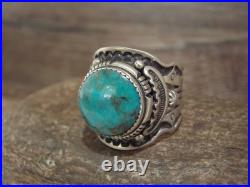Native American Sterling Silver & Turquoise Ring Lee Size 13