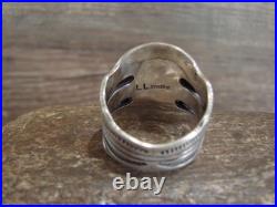 Native American Sterling Silver & Turquoise Ring Lee Size 13