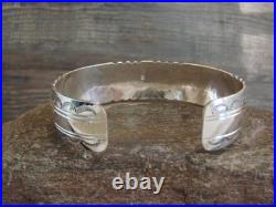 Native American Sterling Silver & Turquoise Row Bracelet by Segar