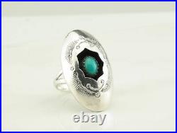 Native American Sterling Silver Turquoise Shadowbox Ring