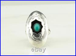 Native American Sterling Silver Turquoise Shadowbox Ring