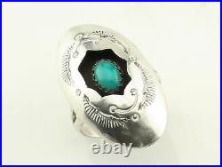 Native American Sterling Silver Turquoise Shadowbox Ring