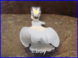 Native American Sterling Silver & Turquoise Thunderbird Pendant by Martinez