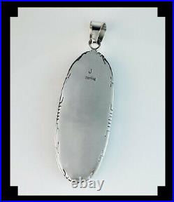 Native American Sterling and Blue Ridge Turquoise Pendant