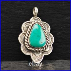 Native American Turquise Pendant Sterling Silver