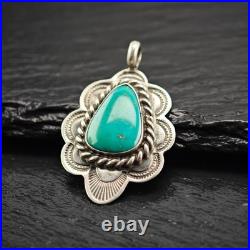 Native American Turquise Pendant Sterling Silver