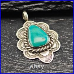 Native American Turquise Pendant Sterling Silver
