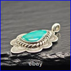 Native American Turquise Pendant Sterling Silver
