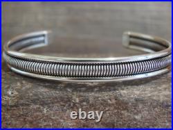 Native American Twisted Sterling Silver Bracelet Cuff by Tahe