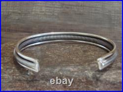 Native American Twisted Sterling Silver Bracelet Cuff by Tahe