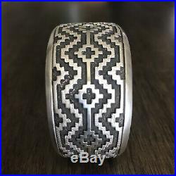 Native American Vintage Navajo Sterling Silver Cuff Bracelet. By Dan Jackson