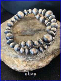 Native Navajo Pearls Sterling Silver Stainless Steel Bracelet 11808