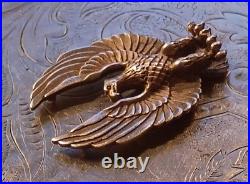 Native Navajo Sterling Silver Eagle Pendant Signed Felix & Jeanne Tsinijinnie