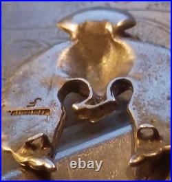 Native Navajo Sterling Silver Eagle Pendant Signed Felix & Jeanne Tsinijinnie